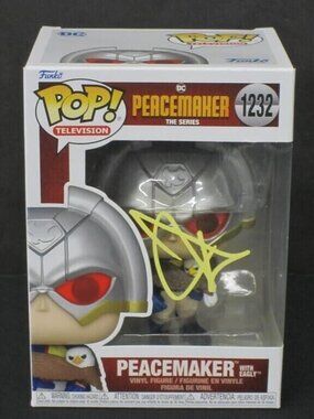John Cena signed Funko Pop! Vinyl: DC Universe - Peacemaker with Eagly #1232 COA